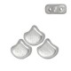 Ginko Leaf Bead kralen 7.5x7.5mm Matte metallic silver